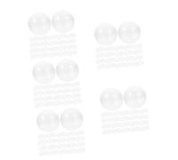 Amosfun 250 Piezas de gacha bolas transparentes de plástico maquina expendedora cajas de almacenamiento bolas redondas bola rellenable rellenables vacías el plastico