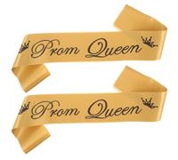 Amosfun 2pcs Fajas Prom King y Prom Queen, Accesorios para Fiesta de Graduación y Eventos Escolares
