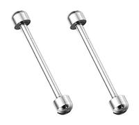 Amosfun 2pcs Watch Screw Tube Rods Screw-in Watch Strap Link Rod Connect Rod Repair Tools for Watchmaker - 18mm Inner Diameter (Steel Color)