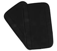 Amosfun 2piezas Alfombrilla para Pasamanos de Fibra de Cuero Doble Costura Antideslizante para Coches Fundas para Adultos