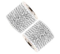 Amosfun 2piezas Anillo Decorativo para Reposacabezas de Coche Gemas de Imitación Accesorio Brillante para Asientos de Vehículo para Decorar el Interior del Automóvil