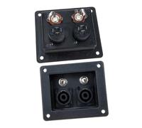 Amosfun 2piezas Borne De De Altavoz Terminal De Caja Subwoofer Cajas Altavoces Placa Terminal Orificios Montaje Componentes Acústicos Coche Instalar Conexiones Versátiles Resistentes