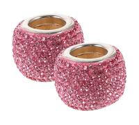 Amosfun 2Piezas Car Headrest Rings Decorative Headrest Collars Sparkling Headrest Decoration For Car Interior Easy Installation Elegant Bling Design