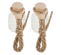 Amosfun 2piezas Colgantes Botellas Difusoras Aroma Para Coche y Hogar Frascos De Perfume Recargables Vidrio Resistente Diseño Elegante Ambientador Colgante Multifunción Portátil Decorativo