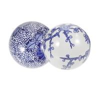 Amosfun 2piezas Decoración De Pecera Bolas De Cerámica Flotantes Adorno De Bolas Subacuáticas para Acuarios Manualidades De Acuario Decoración De Escritorio