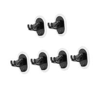 Amosfun 3 Juegos Abrazaderas para Barra De Cortina Curtain Rod Curtain Pole Gancho Soporte para Barra De Toalla Soportes para Barra De Cortina Sin Taladrar El Plastico Black 2 Piezas * 3