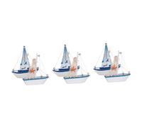 Amosfun 3 Juegos Adornos Modelo Artesanal Mediterráneo. Decoración Hogar Home Decor Bote Artesanal Modelo De De Vela Adorno De De Madera Náutico 2 Piezas * 3