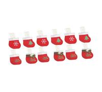 Amosfun 3 Juegos Medias De Navidad Medias Navideñas De Fieltro Pequeñas Día Festivo Colgantes Navideños Christmas Tree Decorations Decoración De Calcetines De Navidad 16 Uds * 3
