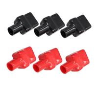 Amosfun 3 pares Cubiertas de Bornes de Batería de Goma de Tapas Protectoras Aislantes Rojas y Negras para Terminales y Negativas Resistente y Fácil de Usar para Coche Moto y Barco