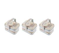 Amosfun 3 Piezas contenedores de galletas para festivales lata de galletas caja de cajas almacenaje tarro de tarro de dulces recipientes metalicos para hojalata