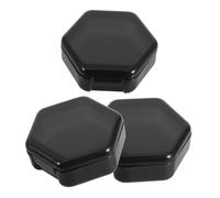 Amosfun 3 Piezas De Portátil Pequeño Pastillero Pequeño Contenedor De Pastillero Portatil Contenedor De De Viaje Pastillero Pequeño Black El Plastico