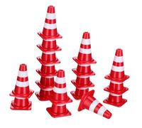Amosfun 30 piezas Mini Conos de Tráfico Conos de Seguridad Vial Miniatura para Señalización y Modelos de Carretera Juguetes Educativos para Decoración de Maquetas