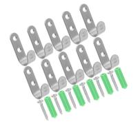 Amosfun 30 Unidades Ganchos Metálicos con Tornillos y Expansor para | Soportes de Amarre para Lonas, Metal y Plástico, Uso en Camping y Carga, Montaje Rápido