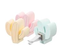 Amosfun 3piezas Clips Aromáticos Para Ventilación De Coche Ambientador Forma De Cactus Para Difusor De Aroma Perfume Para Interior De Coche Colores Surtidos