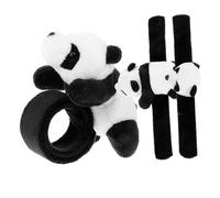 Amosfun 3piezas Colgante De Muñeco Panda Pulseras Presión Forma De Panda Para Decoración De Fiestas Temáticas Adornos De Peluche Para Bebés Pulseras De Animales Para Manillar De Motociclet