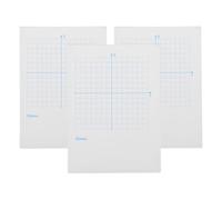 Amosfun 3piezas Cuaderno de Matemáticas Papel Cuadriculado Blanco para Estudiantes y Profesores Libreta Xy para Ejercicios de Coordenadas Portátil y Resistente para Aula y Tareas