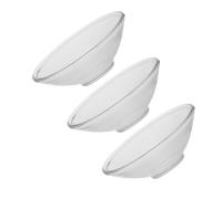 Amosfun 3piezas Portavelas de Goteo Protector Decorativo de Vidrio Transparente para Velas Cónicas Anillo para Recoger Cera Bandeja Decorativa para Bodas y Fiestas