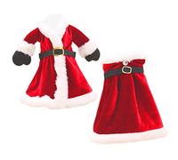 Amosfun 4 Juegos Decoración De Botellas De Vino Chaquetas Decorativas para Botellas De Vino Adorno De Tapa De Botella De Cubiertas De De Licor Paño Rojo 2 Piezas * 4