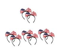 Amosfun 4 Juegos Diadema De Americana Decoraciones De Orgullo Guirnalda De Banda Para El Cabello Pañuelo Diademas Decoraciones De Fiesta Bandas Flag Venda Paño 2 Piezas * 4
