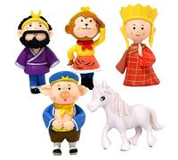 Amosfun 4 Juegos Viaje a los Adornos del Oeste Peluches jardín Zen automático Relleno decoración casa Estatuas Paisaje muñecas Decoraciones de Pastel de Wukong Modelo de estatuilla de PVC