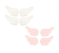 Amosfun 4 Pares Horquillas para Alas de Ángel de Peluche Accesorios de Moda Rosa y Blanco Adorables Pasadores para Peinados Infantiles Color Aleatorio