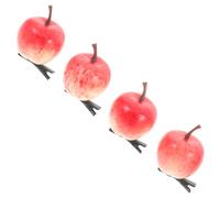 Amosfun 4 Piezas Clips para Cabello Forma de Manzana Accesorios para Cabello de Niñas Horquillas Dulces para Fiesta y Uso Diario