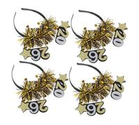 Amosfun 4 Piezas Diadema de Año Accesorio con Diadema para Graduación Tocado de Fiesta para Fotos de Fin de Año