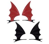 Amosfun 4 Piezas pasador de pelo de ala de murciélago alas de murciélago disfraz de halloween vídeo de halloween diadema de murciélago Accesorios para el cabello de Halloween Metal