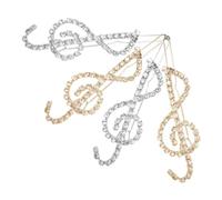 Amosfun 4 Piezas Pinzas de Cabello Musical y Rhinestones Accesorios para Mujeres y Niñas Clips de Metal para Cabello
