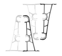 Amosfun 4 Piezas Soportes Dobles para Barras de Cortina de Aleación de Aluminio Resistentes Montaje Lateral Soporte Central Firme para Cortinas Pesadas de Negros Blancos