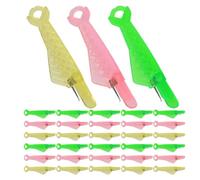 Amosfun 45 Piezas Enhebrador Rápido Forma de Pez de Plástico Portátil y Ligero para Coser y Bordar, Herramienta Manual para Enhebrar Agujas en Múltiples Colores