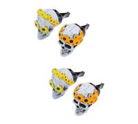 Amosfun 4juegos Clip De Aromaterapia Cabeza Fantasma Para Ventilación De Coche Set De Unidades Decoración Interior De Automóvil Neutralizador De Olores y Fácil Instalación Salidas De
