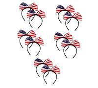 Amosfun 5 Juegos Diadema De Americana Decoraciones Para Fiestas Patrias Diademas Para Mujeres Pañuelo Bandas Día Sombreros Patrióticos Guirnalda De El Plastico 2 Piezas * 5