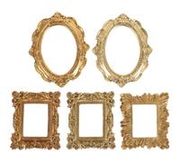 Amosfun 5 Marcos De Fotos Vintage PequeñOs Para ExhibicióN De Joyas Y DecoracióN ArtíStica Marco Ovalado Para Fotografía Y DecoracióN Del Hogar