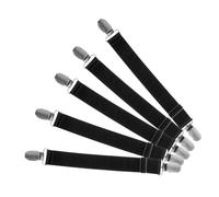 Amosfun 5 Piezas Correas Elásticas Ajustables para Botas Clips Antideslizantes para Pantalones de Ciclismo y Moto Accesorio Versátil Negro para Exterior