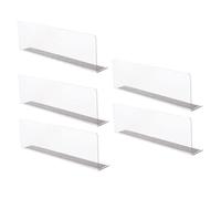 Amosfun 5 Piezas Divisor de Productos básicos separadores de estantes para Armario Separador Lateral de PVC estantes de Madera estantes claros Separador de mercancías de la Tienda Ropa