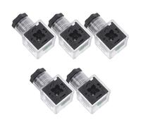 Amosfun 5 Unidades Conector para Válvula Solenoide de Plástico con Instalación Fácil y Monitoreo en Real para Mantenimiento Industrial de Equipos Hidráulicos