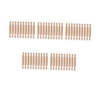 Amosfun 50 Piezas Mini Rodillos de Madera para Casa de Muñecas Accesorios Realistas para Modelado y Repostería Juguetes Educativos