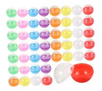 Amosfun 50piezas Juguetes Rellenables De Contenedores Redondos De Plástico Vacíos Para Máquina Expendedora Bolas Decorativas Multifunción Para Fiestas