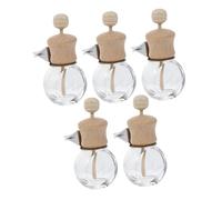 Amosfun 5piezas Botella De Aromaterapia Para Coche Difusor De Fragancia Transparente Frascos Reutilizables Clips Decorativos Para Ventilación Ambientador Recargable Para Vehículo
