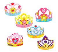 Amosfun 6 piezas de Cumpleaños para Diadema de No Tejida Mano Decoración Adorable para Fiesta Infantil Accesorios para Fotografía de Cumpleaños