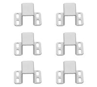 Amosfun 6 Piezas Soporte de Cerradura Magnética Eléctrica para Puertas de Gabinete con Base de Montaje en U y Acabado Metálico para Supermercados y Áreas de Alto Tráfico