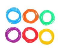 Amosfun 60 Piezas Banda De Pelo De Gelatina De Neón Pulseras De Gelatina De Silicona Accesorios Para El Cabello Para Mujeres Muñecas Para Eventos a Granel Brazalete Gel De Sílice