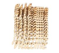 Amosfun 60 Piezas Carteles de Madera sin Terminar para Pintar de Letras Inglés Adornos de Madera para Manualidades Decoración de Bodas