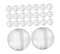 Amosfun 60 Piezas Pequeña ronda para máquina expendedora bolas de plástico rellenas bolas de plástico transparentes