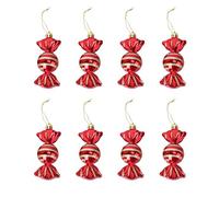 Amosfun - 8 Bolas de Navidad para decoración de Navidad, 9,5 cm, Color Rojo