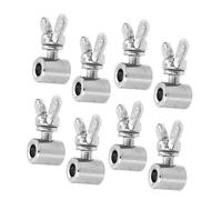 Amosfun 8 Piezas Abrazaderas Inoxidable para Cable de Clips para Sujeción Segura Resistentes y Fáciles de Instalar Uso Sistemas de Aparejo y Decoración Exterior