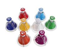 Amosfun 8 Piezas Campana de Mano Forma de Pata de Gato en Varios Colores, Material Metal y Plástico, Notas Claras para Estimular Desarrollo Sensorial, Adecuado Actividades al Aire Libre