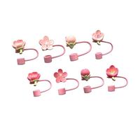 Amosfun 8 Piezas Tapones de Silicona para con Diseño Floral de y Melocotón Reutilizables Compatibles con de Accesorios Elegantes para Vasos y Tumbler Casa y Viaje