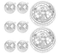 Amosfun 8piezas Bolas De Discoteca Espejo Reflectante Para Decoración Colgante Adornos Para Jardín Bolas De Espejo Elegantes Para Fiesta